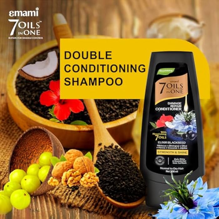 Emami 7 Oils in One Damage Repair Conditioner Elixir Black seed 200 ML - Image 3